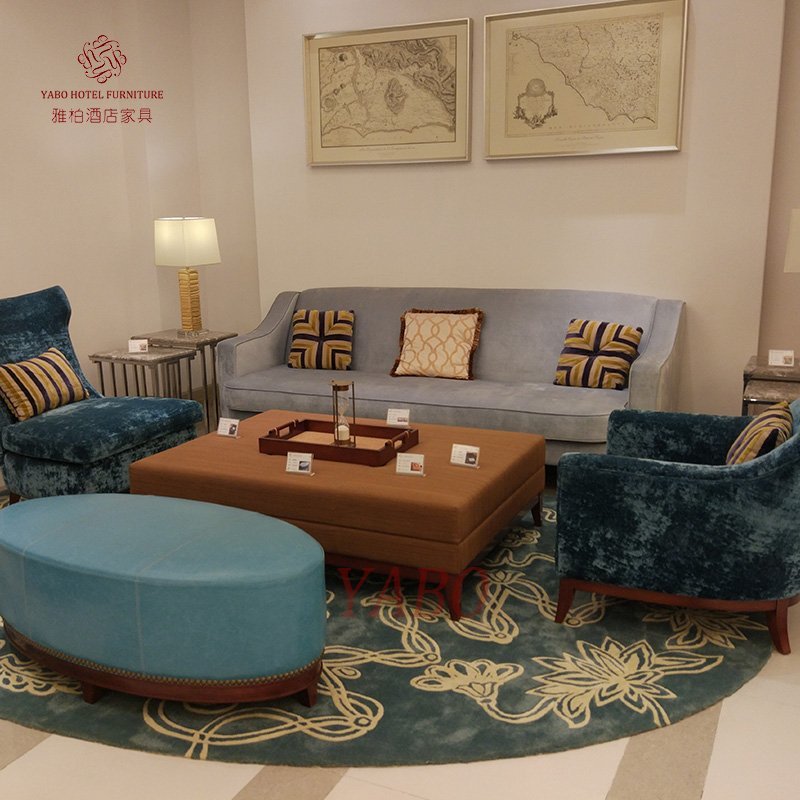 Casual Lobby Area/Public Area/ Living Room Sofa with armchair and stool set use in Hotel HL-2-1