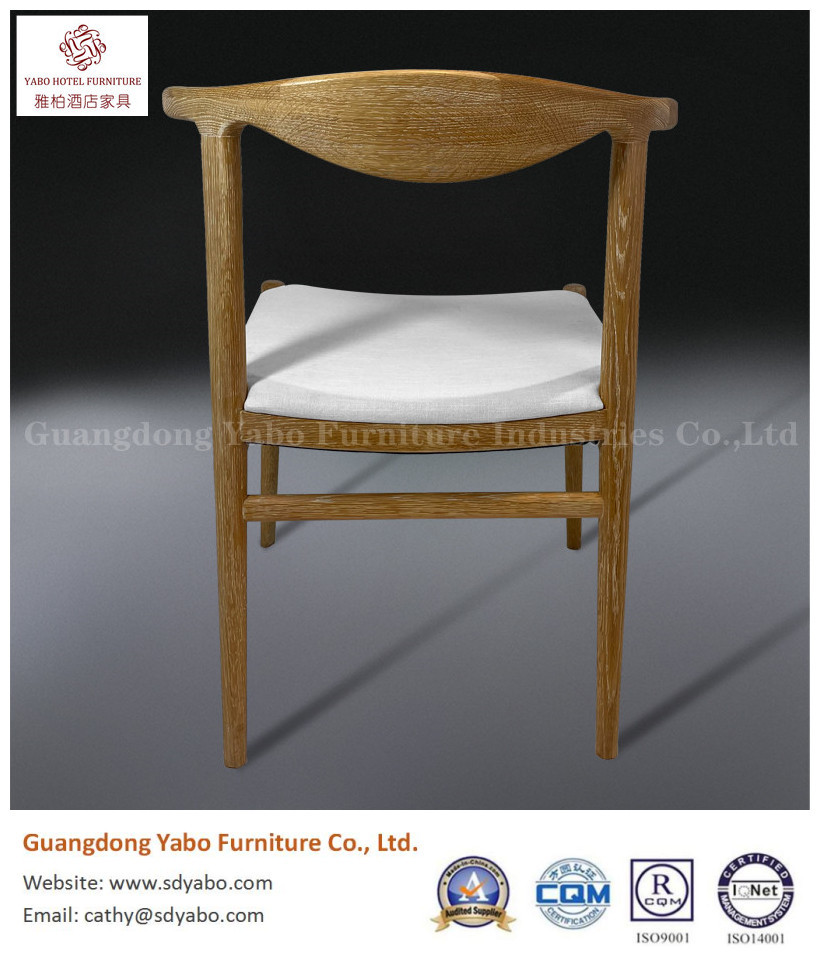 Modern solid wood fabric restaurant dining chair