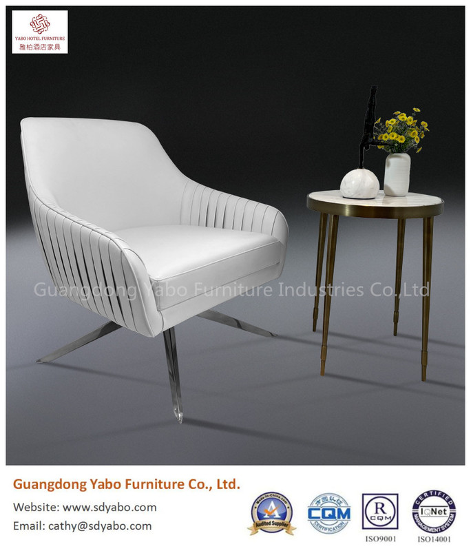 Beautiful metal leather writing chair for hotel furniture
